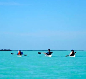 Daily paddles average six to 20 miles in both protected and open-water environments. Image courtesy of Burnham Guides